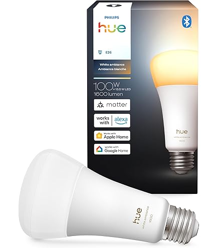 Philips Hue Smart LED A21 Bulb, White and Color Ambiance, E26 Base